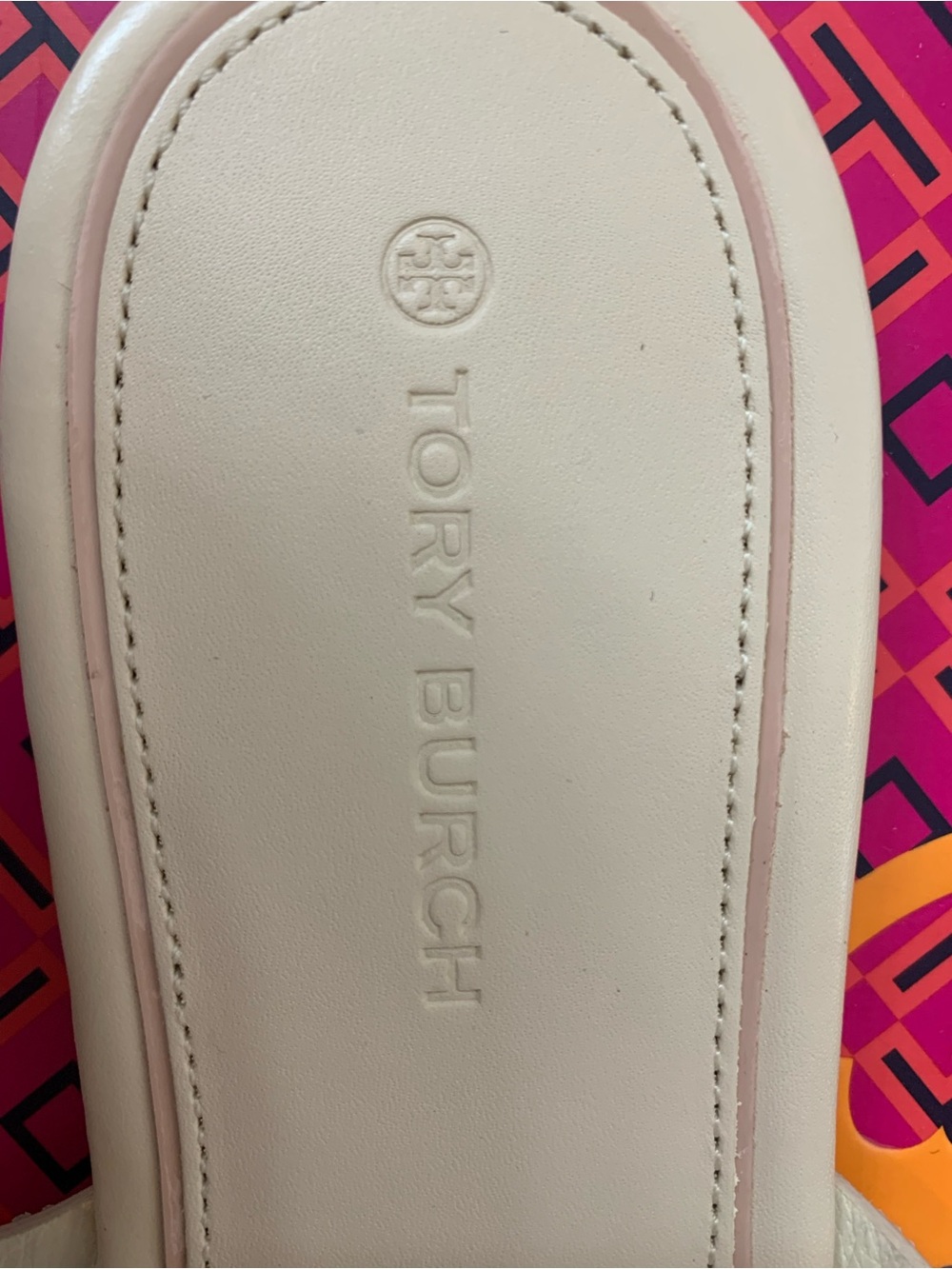 Tory Burch NWT Miller sandals- cream & seashell pink Size 9.5 - Picture 8 of 9